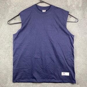 DAC‎ Athletic Club Mens XL Muscle Sleeveless T-Shirt Navy Blue Made In USA